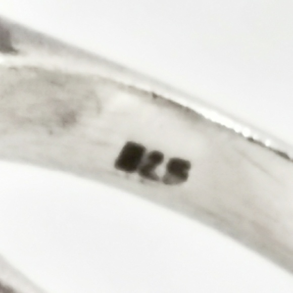 Antique Victorian Garnet & Marcasite Sterling Silver Ring-6 - Picture 3 of 8